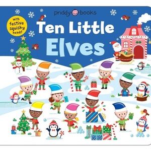NWT Ten Little Elves Little Squishies - Colorful Children's Board Book